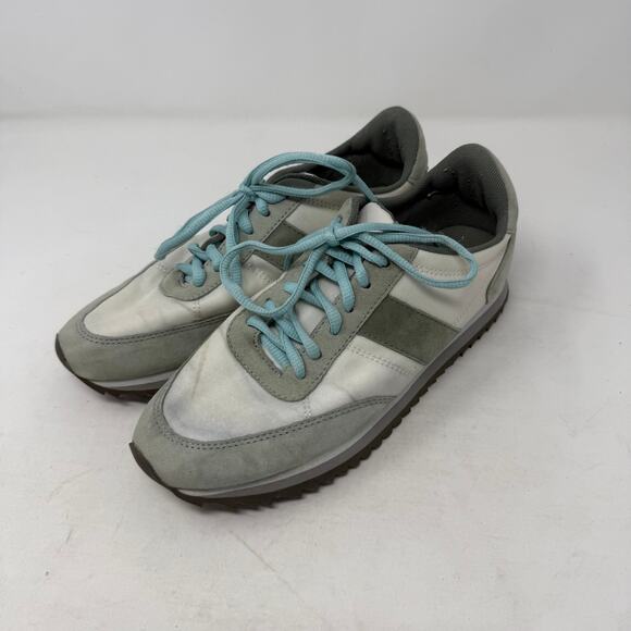 J. Crew Light Mint Green Color Block Brogue Suede Trainer Sneakers Womens Size 6 - Picture 11 of 11